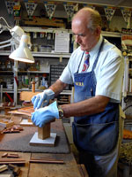 photo of Kieran in his workshop